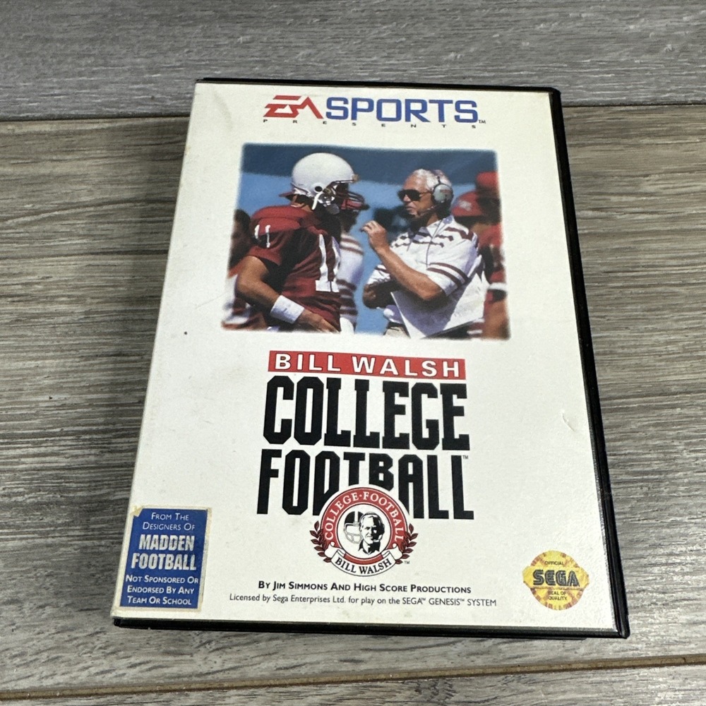 Bill Walsh College Football (Sega Genesis, 1993) -no Manual